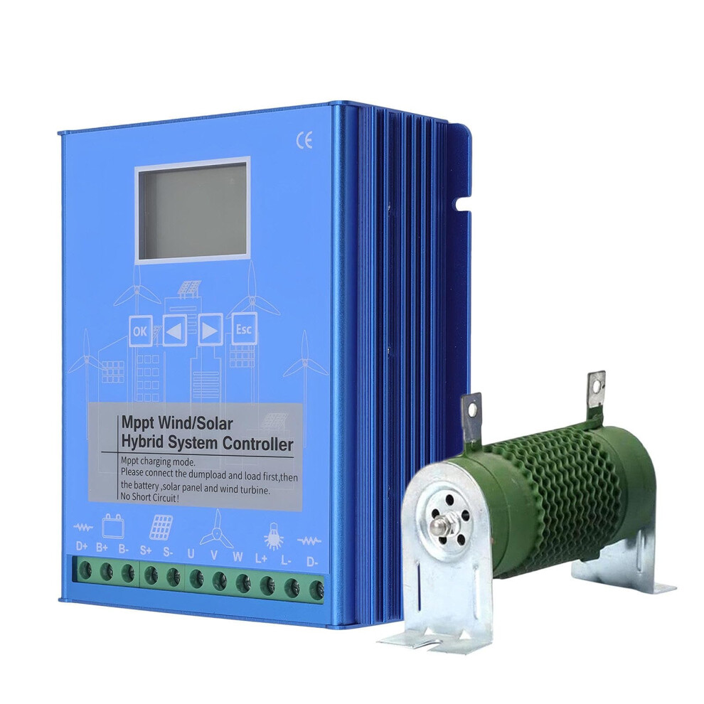 14000W Mppt Wind Solar Hybrid Charge Controller 12V/24V Off Grid With Dump Load And Lcd Display 9113335278608