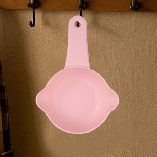 Pet Food Scoop with Measuring Cup for Precise Portion Control and Mess Feeding, Pink 1