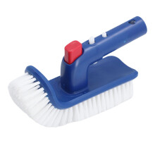 Pool Brush for Steps and Corners with 180 Rotating Handle, Spa and Hot Tub Cleaning Scrubber