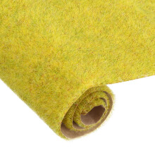 Artificial Grass Mat 4pcs 10x10in Golden Yellow Fake Turf with Realistic Texture for Model Scenery