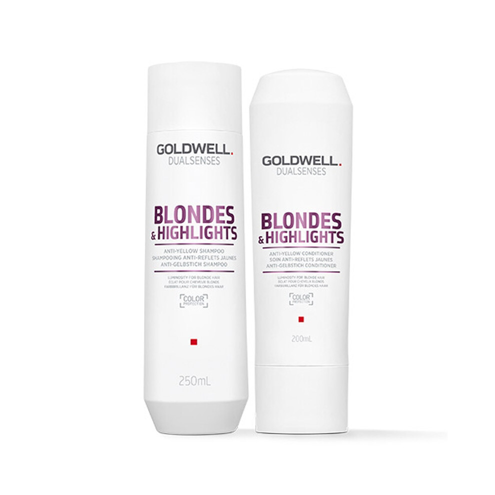 Goldwell Dual Senses Blonde & Highlights Anti- Shampoo 250Ml And Yellow