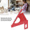 3D Woodworking Angle Ruler Aluminum Alloy 0-180 Adjustable Protractor Red 4