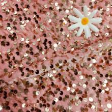 Rose Gold Sequin Velvet Fabric 49 Inch Wide Soft Stretch Material by the Yard for Sewing Crafts