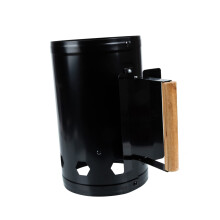 Charcoal Chimney Starter with Heat Resistant Wooden Handle for Fast BBQ Ignition Camping Grill