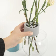 Clear Flower Arrangement Tool Spiral Design Invisible Plastic Holder for Vases Multicolor