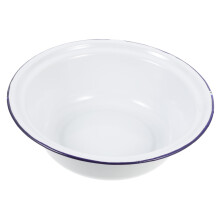Large Vintage Enamel Serving Bowl Multipurpose Deep Design for Kitchen Salad and Fruit