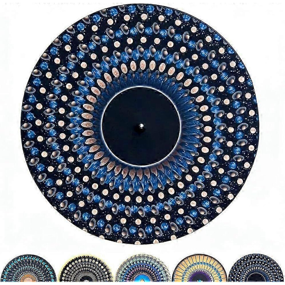 Animated Zoetrope Slipmat 20Cm Optical Illusion Turntable Mat,Animated Vinyl Slipmat With Zoetrope Motion Effect,Kinetic Visual Record Player Mat F 6935161592863