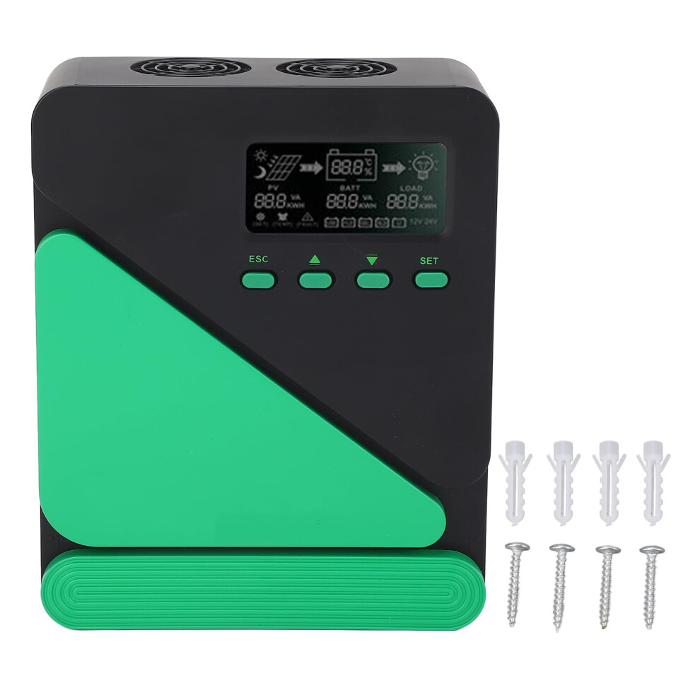 Mppt Solar Charge Controller 60A 12V 24V With Lcd Display Efficiency For Home And Offgrid 9070919353659