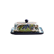 Ceramic Butter Dish with Airtight Lid Seal, Kitchen Countertop Butter Keeper Tray Container