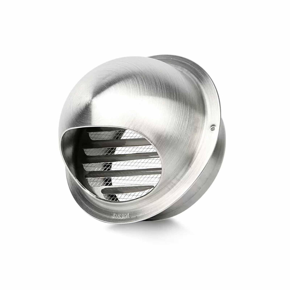Stainless Steel Wall Vent Cover 150Mm Windproof Kitchen Range Hood Exhaust Outlet 9053599733560