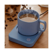 Electric Coffee Warmer with Mug, Smart Temperature Control Cup Warmer Plate for Desk Home, Green