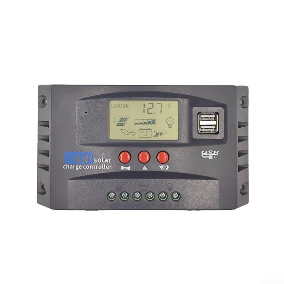 Mppt Solar Charge Controller 40A 12V 24V With Lcd For Off Grid Rv Boat Cabin Efficiency 9070919353918