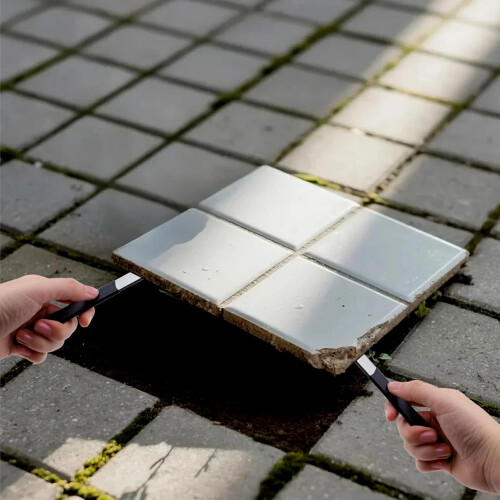 Paver Removal Tool Set with Joint Scraper, Durable Stainless Steel Brick Paver Puller for Garden 2