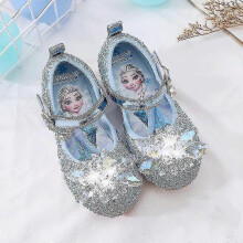 Gefrorene Elsa-Sandalen, Mädchenschuhe, Prinzessinnen-Tanzschuhe, Baby-Mädchen, rutschfeste Kristallschuhe