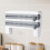Cling Wrap Dispenser with Cutter, Wall Mounted Plastic Wrap Organizer, Durable Gray Kitchen Storage 2