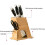 Large Capacity Bamboo Kitchen Knife Holder with Ventilated Base and Compact Countertop Storage 2