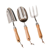Garden Tool Set with Ergonomic NonSlip Grip, Stainless Steel Three Piece Kit for Planting and Weeding