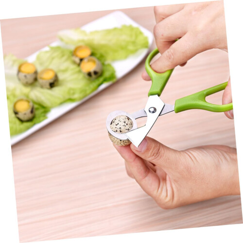 2pcs Stainless Steel Quail Egg Scissors with Ergonomic Grip for Precise Shell Cutting Kitchen Tool 2