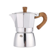 Aluminum Moka Pot 150ml Italian Style Espresso Maker 3 Cup Stovetop Coffee Brewer