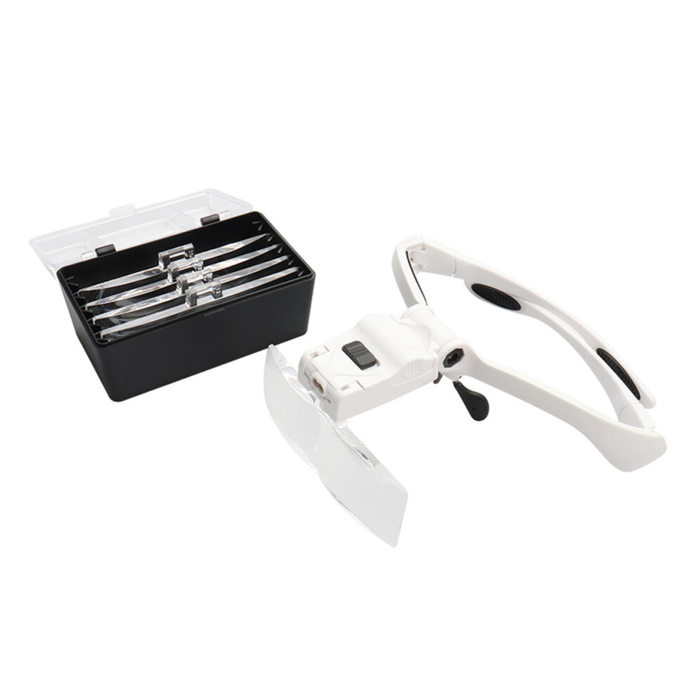 Magnifying Glasses Headset with Elastic Headband, Optimal Illumination for Hands-on Projects