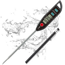 BOMATA Waterproof IPX7 Thermometer for Water, Liquid, Candle and Cooki