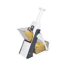 Safe Mandoline Slicer for Kitchen, Adjustable Veggie Chopper with High-Quality Stainless Steel Blades, French Fry Cutter for Professional Meal Prep