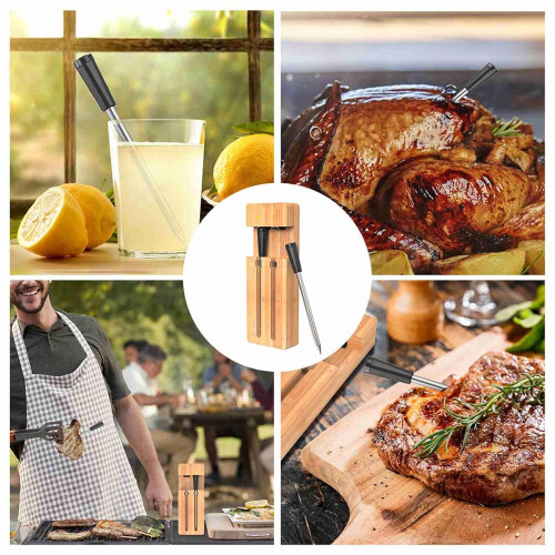 Wireless Meat Thermometer with Alarm, Bluetooth BBQ Grill Thermometer, Waterproof, Long Range 2