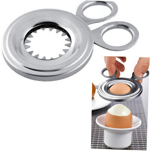 Stainless Steel Egg Topper Cutter for Precise Eggshell Cutting and Dishwasher Safe Use 2