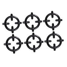 6pcs Gas Stove Rack Reducer Ring Coffee Pot Holder Rustproof Iron Stable Support for Home and Restaurant
