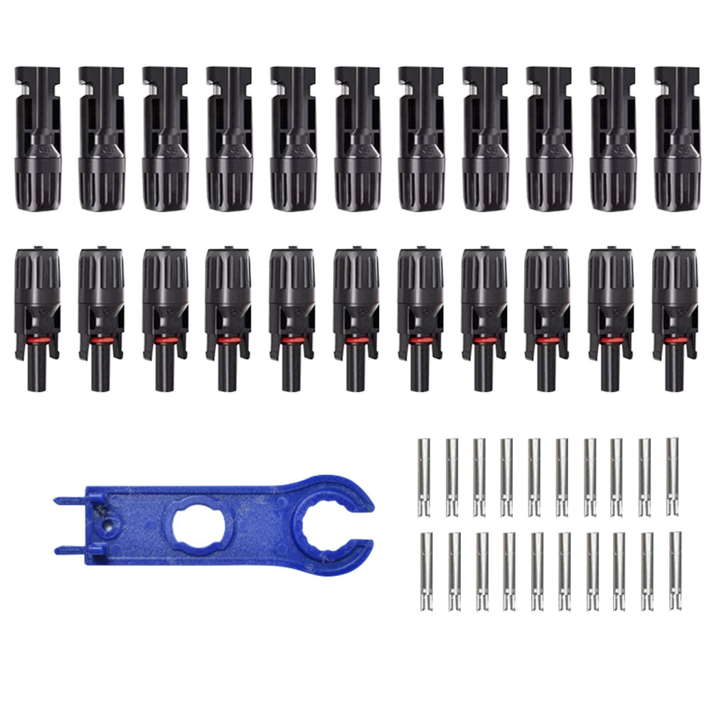 Mc4 Solar Connectors 10 Pairs Waterproof Kit Male Female Panel Adapter For Pv System Installation 9070919364532