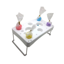 Cake Decorating Stand Stainless Steel Piping Bag Holder Organizes Icing Nozzles and Saves Space