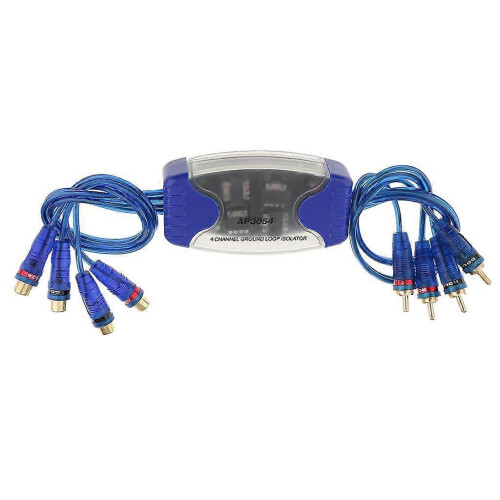 4 Channel RCA Ground Loop Isolator With Line Noise Eliminator Remover Filter