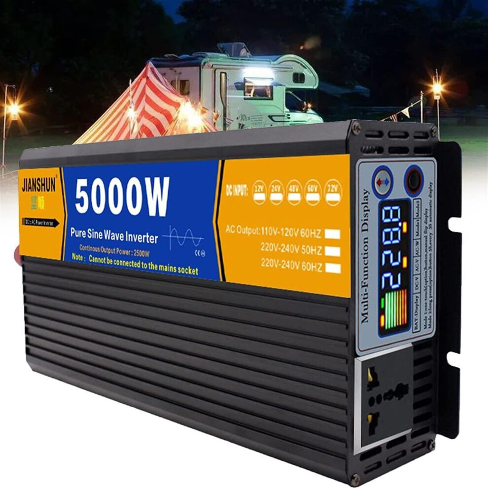 5000W Pure Sine Wave Solar Inverter Charger 48V To 220V Split Phase With Lcd Monitoring 9113335288539