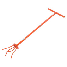 Garden Claw Manual Hand Tiller Stainless Steel Four Claw Cultivator for Effortless Soil Prep