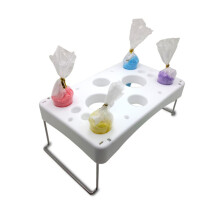 Stainless Steel Cake Piping Bag Holder Stand for Organized Pastry Bags and Cake Decorating