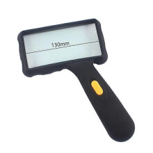 Lupa rectangular con luz LED, gafas de lectura portátiles 10X para baja visión, degeneración macular, personas mayores