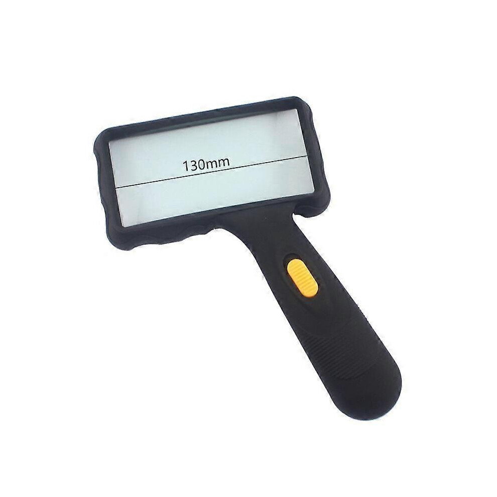 LED Lighted Rectangular Magnifier,10X Handheld Reading Glass for Low Vision,Macular Degeneration,Seniors