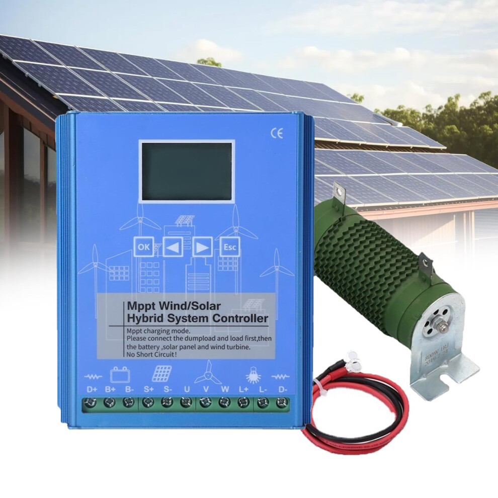 15000W Hybrid Solar Wind Charge Controller 12V 24V 48V Off Grid Lcd Dual Dc Outputs Advanced Protection 9070919365331
