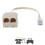 RJ11 Phone Line Splitter 2-Way Connector Επέκταση μονής υποδοχής σε δύο τηλέφωνα για οικια 2