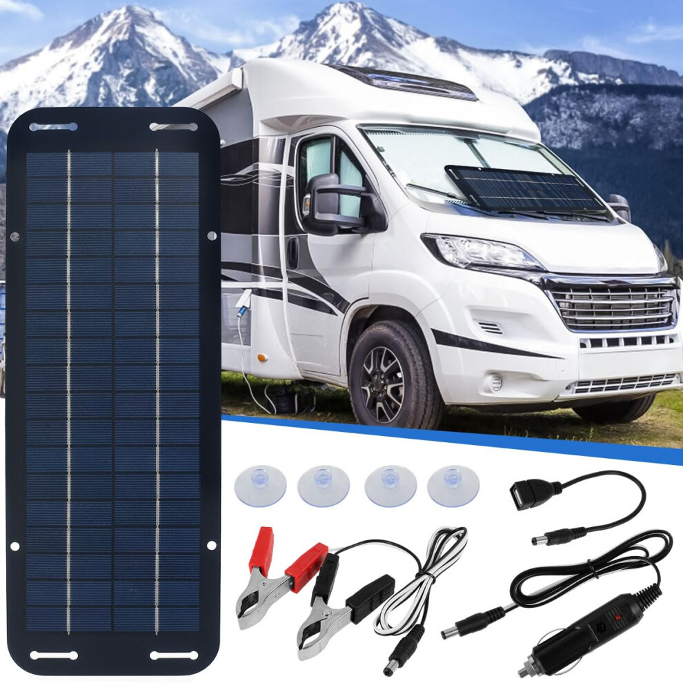 12V Solar Battery Charger With Ip65 Waterproof Efficiency Panel For Car Rv Boat Motorcycle 9070919365522