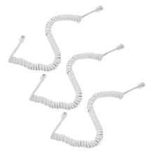 3 Stück Curly-Telefonkabel für Festnetztelefone – flexibles Spulenkabel, kompatibel mit Haushalts-