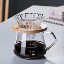 Glass Pour Over Coffee Maker Set with Filter Cup and Pot for Precise Home Brewing