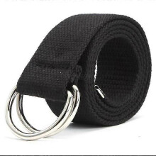 Unisex Canvas-Gürtel: Verstellbare doppelte D-Ring-Schnalle für Freizeit- und Arbeitskleidung