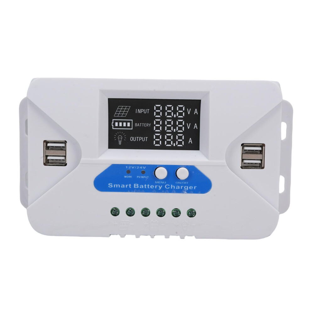 80A Mppt Solar Charge Controller With Lcd Display Usb Fast Charging For 12V 24V Rv Offgrid Systems 9113335289239