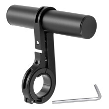 Bike Handlebar Extender Aluminum Alloy Extension Mount with AntiSlip Grip for LED Light GPS