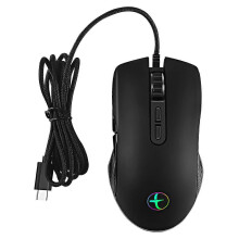 USB-C-Maus Typ C Ergonomische verkabelte Maus RGB Gaming-Maus Optische Maus