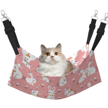 Cat Hammock for Cage with Adjustable Hanging Design, Soft Velvet Reversible Pet Bed for Small Animals