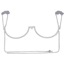 for Rhinestone brystbeslag BH-kæde kropssmykker bikini krystalundertøj smykker bh smykker kropskæde bh til wome sølv