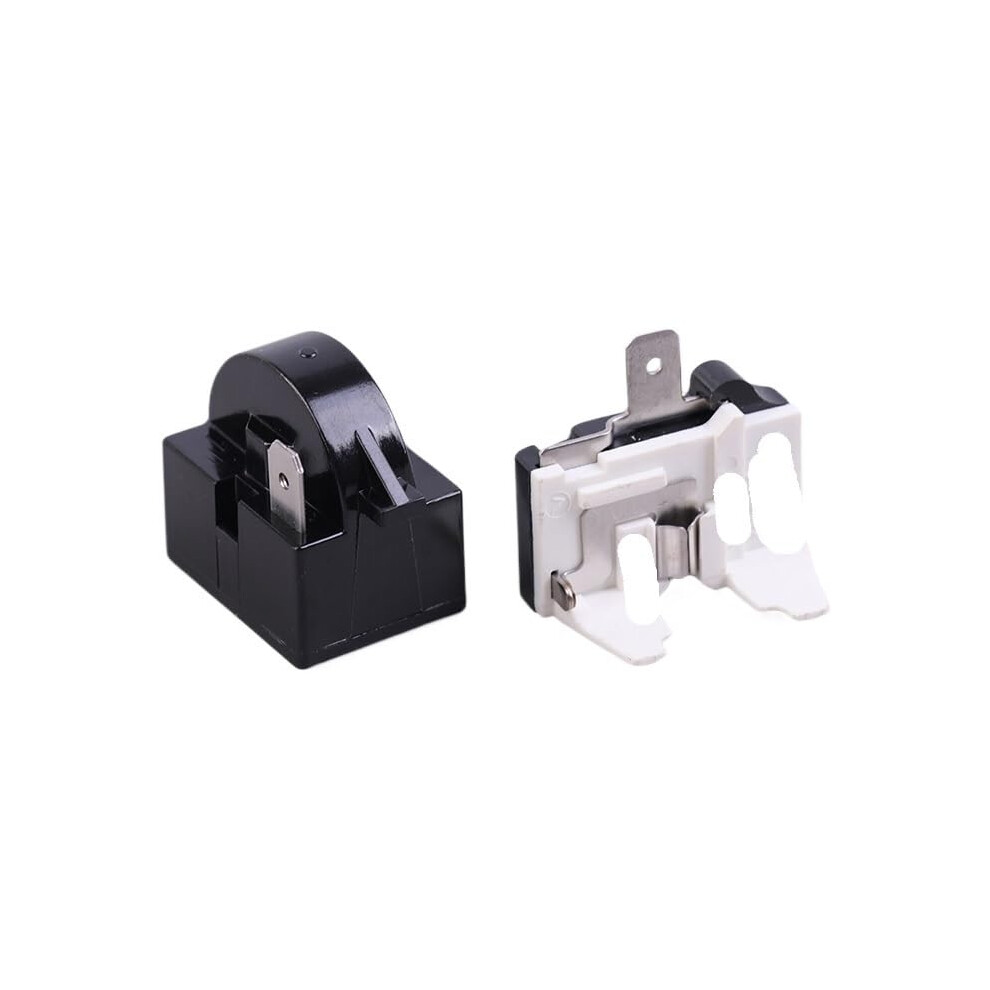 2Pcs Qp24.7 Ptc 1 Pin Refrigerator Starter Relay And 6750C0005p Overload Protector 9455672358712