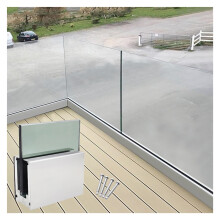 Durable Aluminum Glass Railing Spigot Clamp for Pool Fence, Balcony and Deck Corrosion Resistant Silver